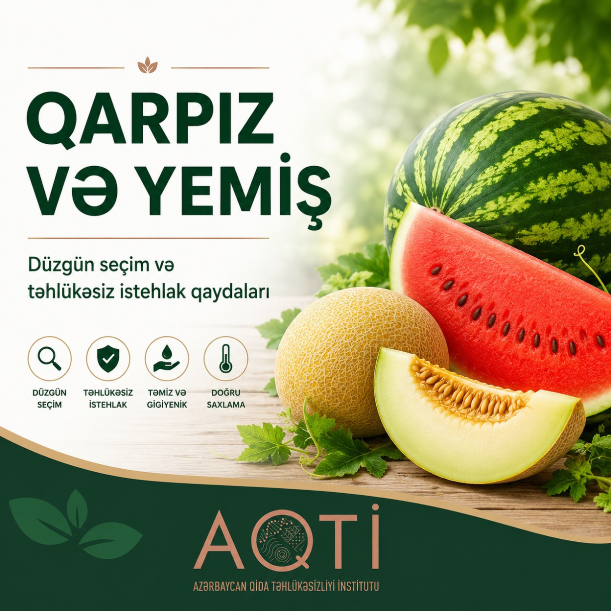 Qarpız və yemişin düzgün seçimi və təhlükəsiz istehlak qaydaları