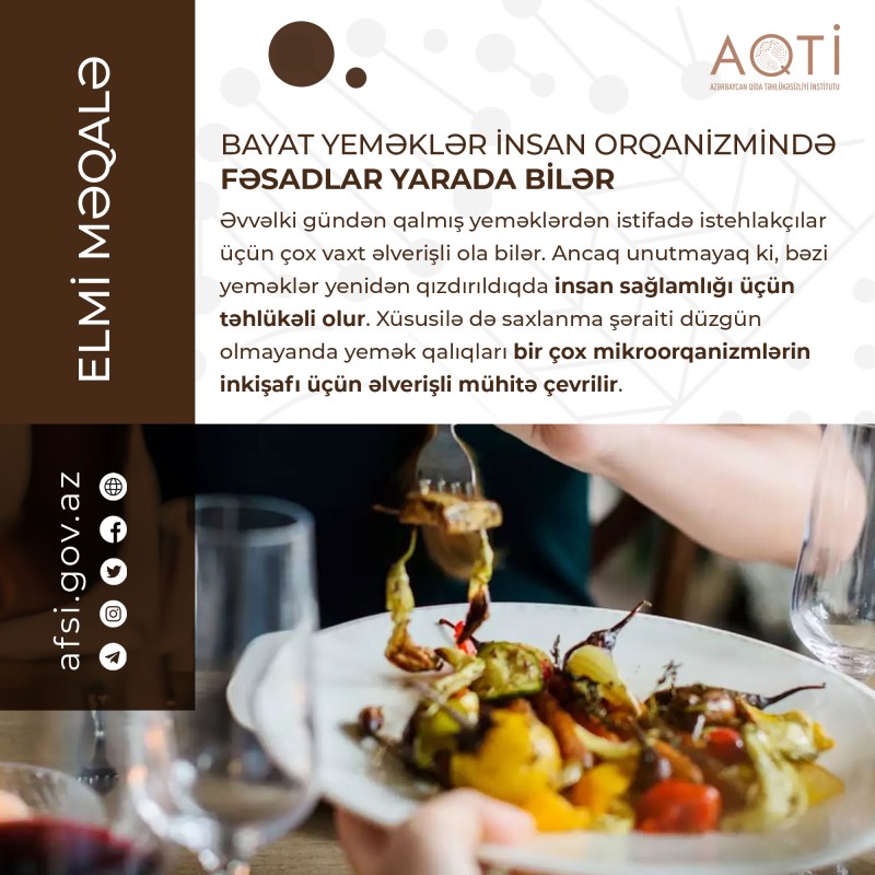 Bayat yeməklər insan orqanizmində fəsadlar yarada bilər